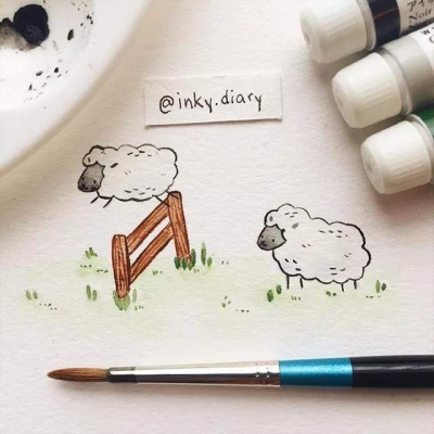 可爱小动物头像  绘师  inky diary