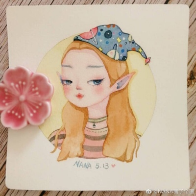 顾羽书.  动漫插画－手绘－少女