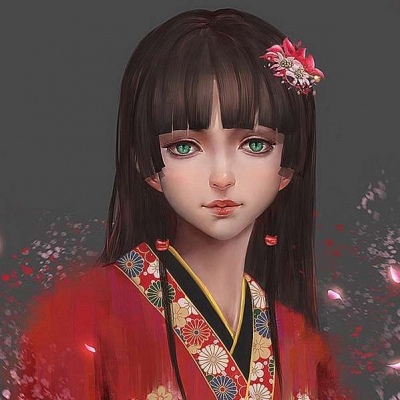 二次元和风女头  唐崎夜雨
