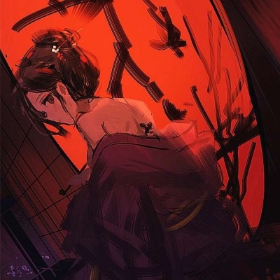 二次元和风女头  唐崎夜雨