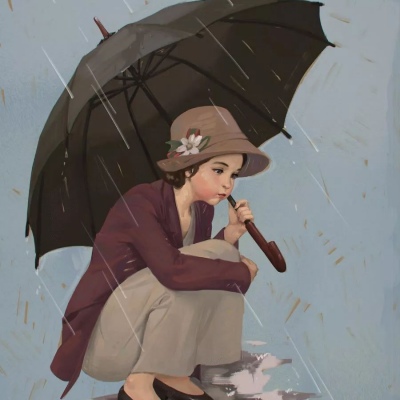 彩绘插画头像  韩国艺术家作品