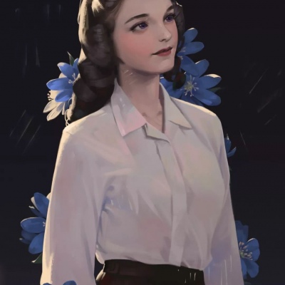 彩绘插画头像  韩国艺术家作品