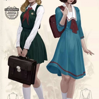 彩绘插画头像  韩国艺术家作品