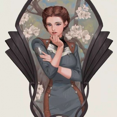 彩绘插画头像  韩国艺术家作品