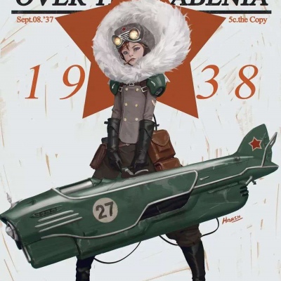 彩绘插画头像  韩国艺术家作品