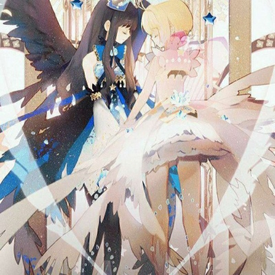 画师眠狼绘制的一-组魔卡少女樱库洛牌，画风美爆了