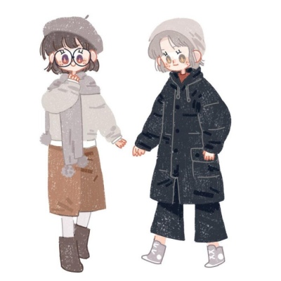 顾羽书.  超可爱的少女穿搭插画~/插画师Emily Wee
