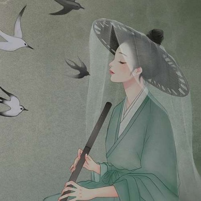 唐崎夜雨  二次元古风女生头