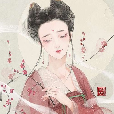 唐崎夜雨  二次元古风女生头