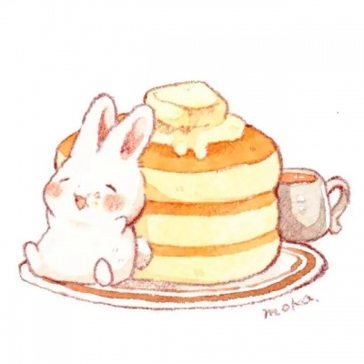 千鹤/简笔插画/听闻美食和你才是绝配