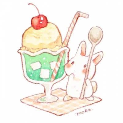 千鹤/简笔插画/听闻美食和你才是绝配