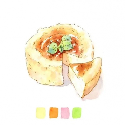 千鹤/简笔插画/听闻美食和你才是绝配