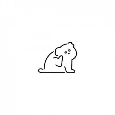 简约可爱风格狗狗团头/林芙/