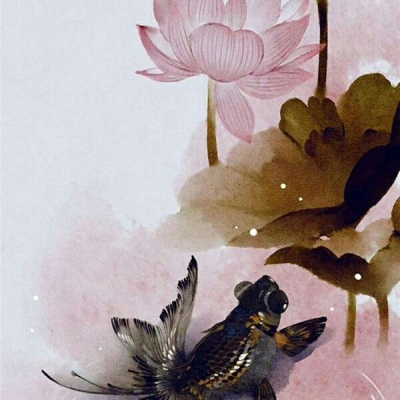 背景图即便是桃李开满韵华，不若你嫣然一笑。
