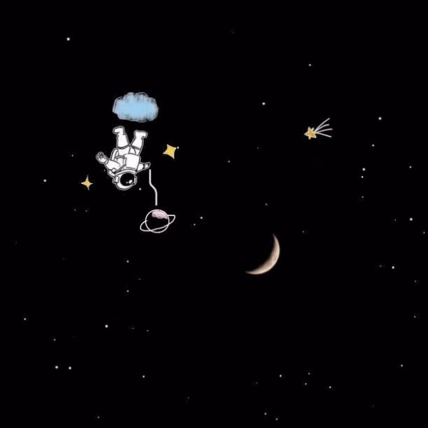 恬恬/太空可爱唯美背景图/浪漫宇宙 我们在一起?