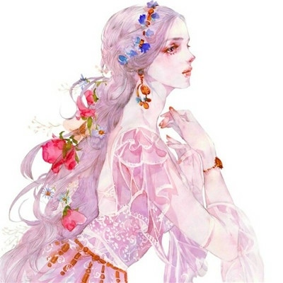 唯美插画系列 意境女生头像