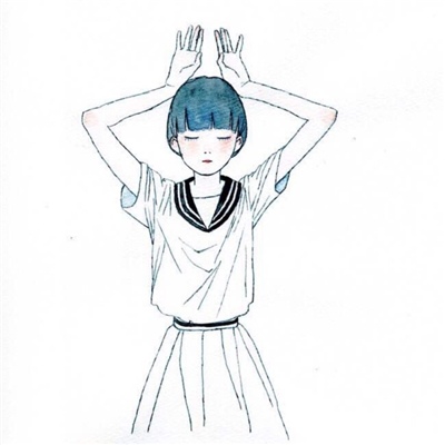 江煜/手绘素描少女头像