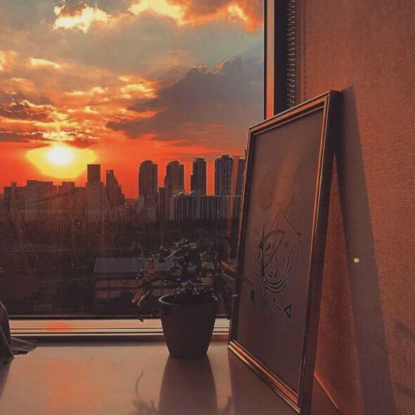 草莓酱 唯美ins风天空背景图.