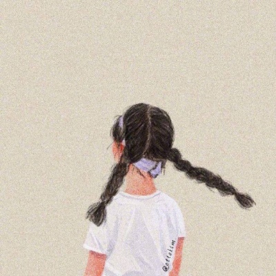 手绘女生背影闺蜜头像/念七