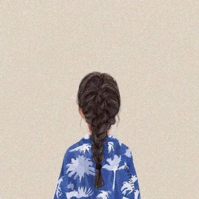 手绘女生背影闺蜜头像/念七