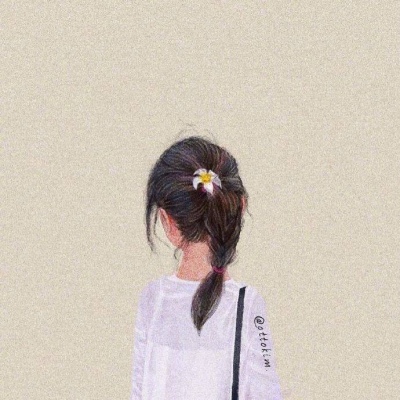手绘女生背影闺蜜头像/念七