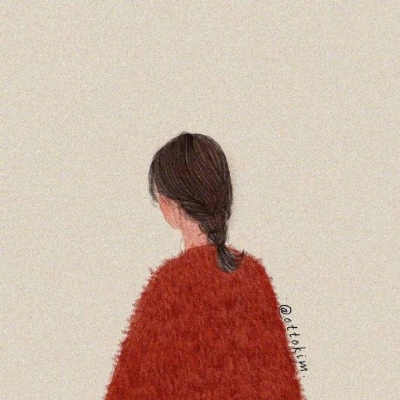 手绘女生背影闺蜜头像/念七