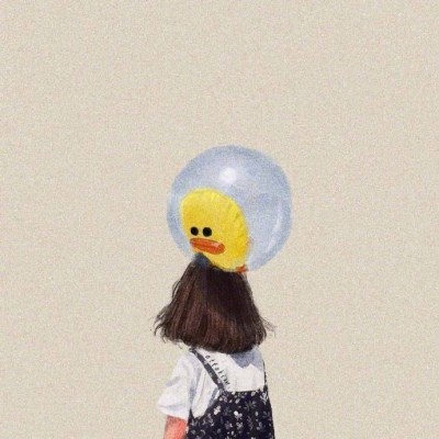 手绘女生背影闺蜜头像/念七