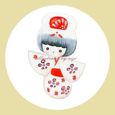 手绘萌脸女生可爱头像