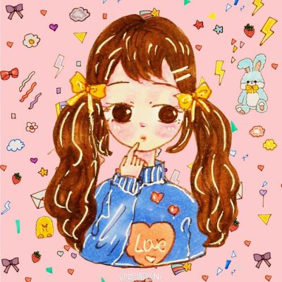 可爱搞怪软妹卡通微信头像