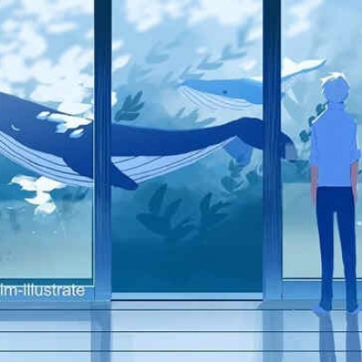 沐糖/蓝色海洋系列 梦幻唯美治愈简约风景静物壁纸