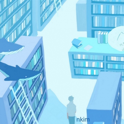 沐糖/蓝色海洋系列 梦幻唯美治愈简约风景静物壁纸
