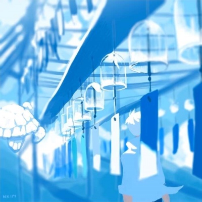 沐糖/蓝色海洋系列 梦幻唯美治愈简约风景静物壁纸