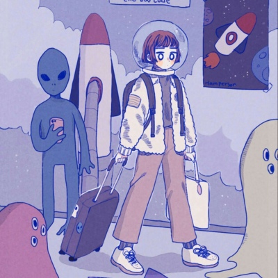插画女.堆糖