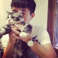 男生抱着猫的头像