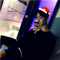 头像戴圣诞帽男生图片