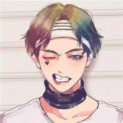 表情酷酷的卡通男生头像