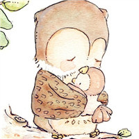 小象和小兔子童真系列卡通头像图片