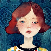 小清彩绘韩国插画女生头像图片35P