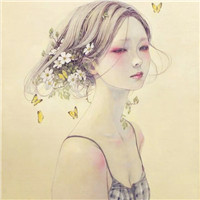小清彩绘韩国插画女生头像图片35P