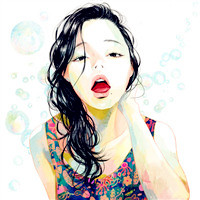 小清彩绘韩国插画女生头像图片35P