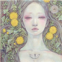 小清彩绘韩国插画女生头像图片35P