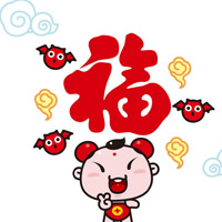 招财童子卡通头像图片