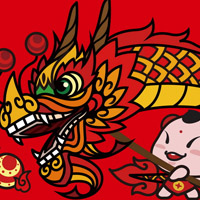 招财童子卡通头像图片