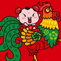 招财童子卡通头像图片