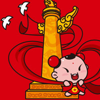 招财童子卡通头像图片