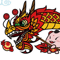 招财童子卡通头像图片