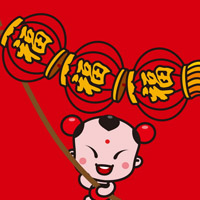 招财童子卡通头像图片