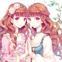 卡通姐妹头像一左一右