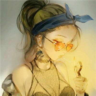 动漫女生头像元气满满的
