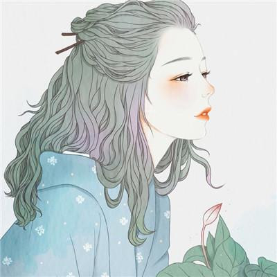 微信手绘头像女生简约气质